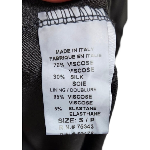 Bellambia Made in Italy Silk Blend Tiered Maxi Dress S Black Boho Resort Elegant - Picture 6 of 8